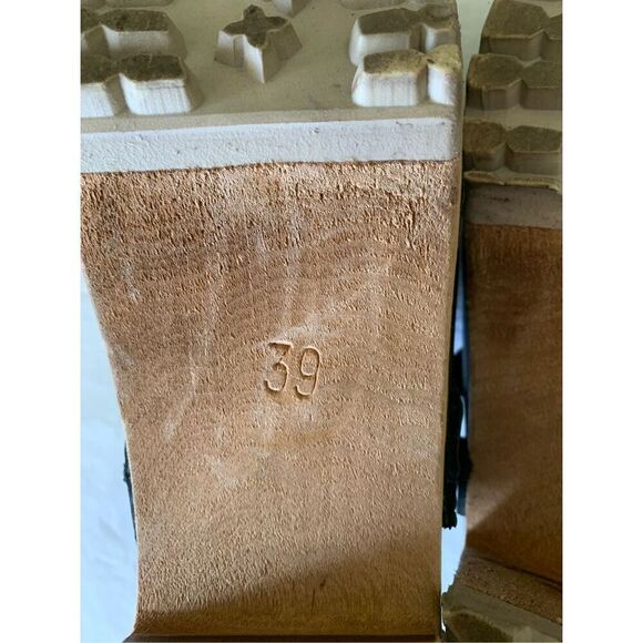 MIA Swedish clog wood leather black women's size 39 7.5 - Picture 6 of 6